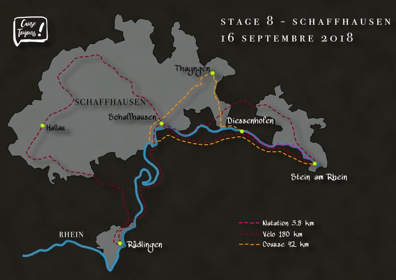 Strecke Schaffhausen